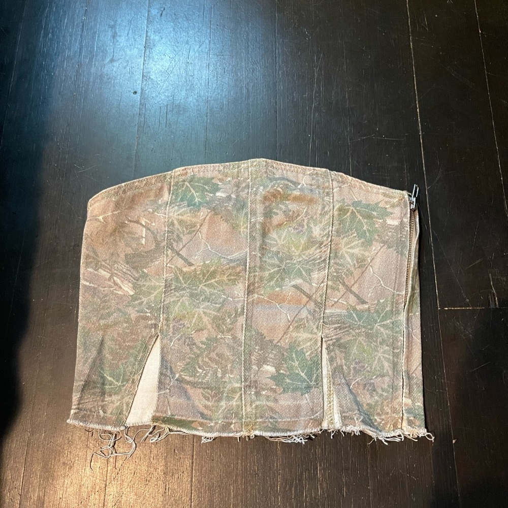PacSun Green Camouflage Tube Top